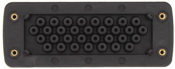 CONTA-CLIP KES-GB 32/24 BK Kabeleinführung Plattenstärke (max.) 2 mm Polyamid 6.6 Schwarz 1 St.