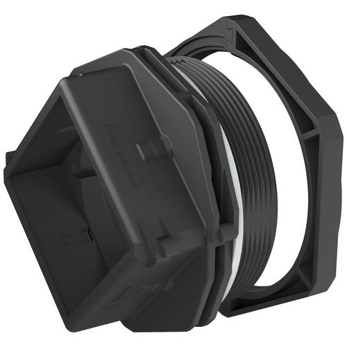 CONTA-CLIP 28615.4 Kabelverschraubung mit Gegenmutter, mit Dichtung, mit Zugentlastung M63 Polyamid 6.6 Schwarz 1 St.