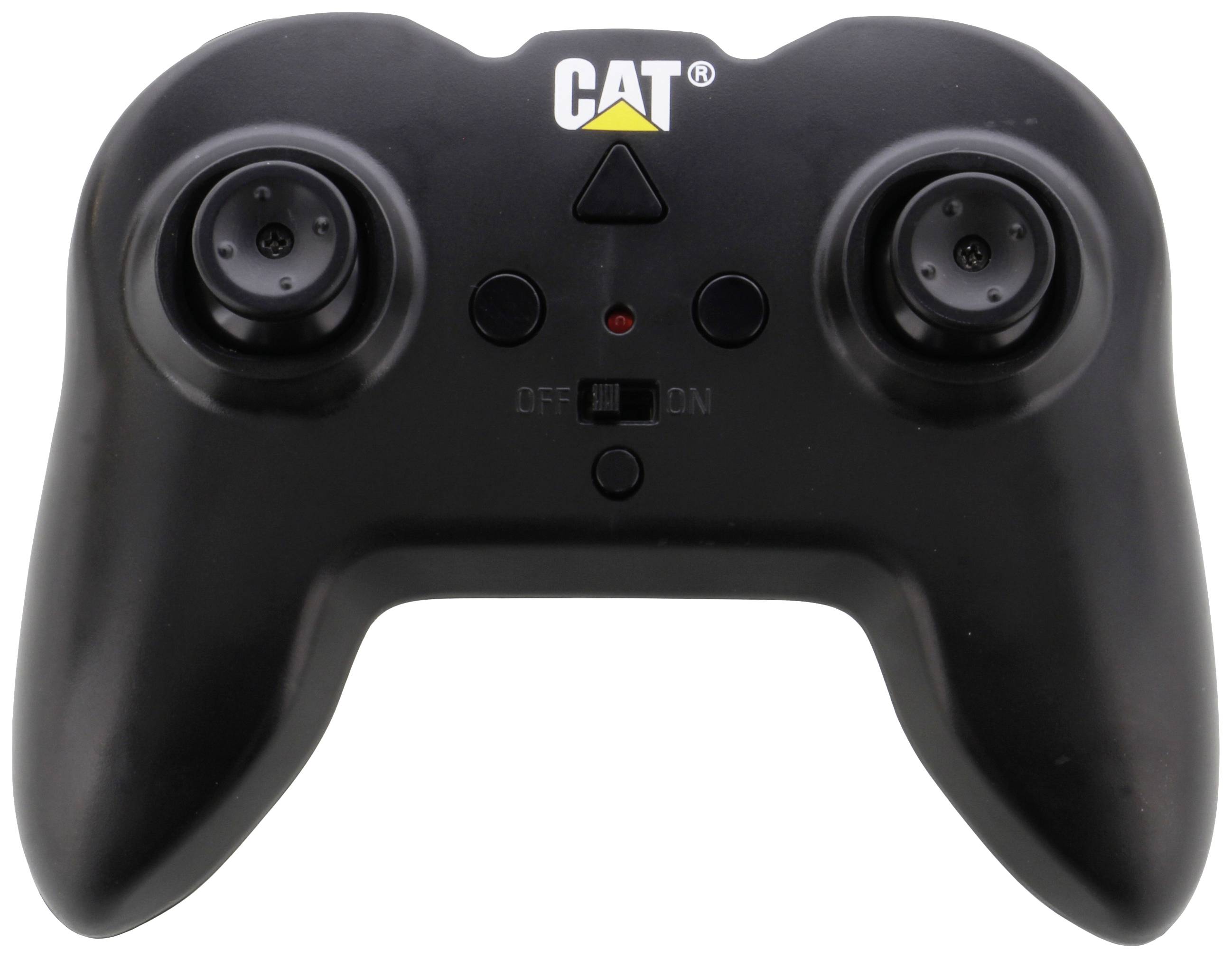 Ein schwarzer Controller mit zwei Joysticks, Tasten und einem Logo oben.
