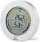 Digitales Hygrometer in runder Form zeigt 26,2°C und 53% relative Luftfeuchtigkeit, farbcodierte Komfortzonen.