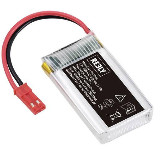 Reely Modellbau-Akkupack (LiPo) 3.7 V 800 mAh Zellen-Zahl: 1 25 C Softcase BEC