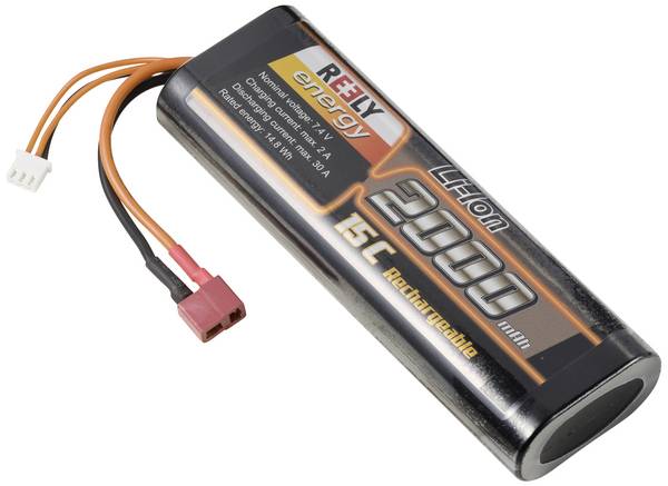 Reely Modellbau-Senderakku (LiIon) 7.4 V 2000 mAh Zellen-Zahl: 2 15 C Hardcase T-Stecksystem