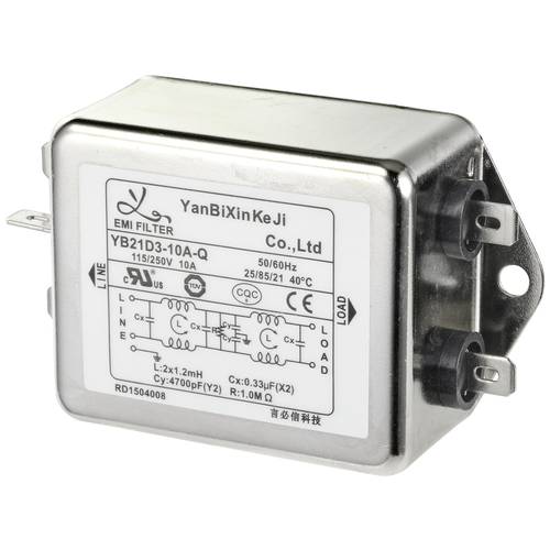 TRU COMPONENTS TC-10471948 Entstörfilter 250 V/AC 10 A 1.2 mH (L x B x H) 75 x 51 x 37 mm 1 St.