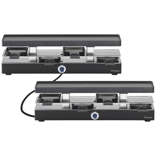 Trisa Style Connect Raclette 8 Pfännchen, Antihaftbeschichtung Schwarz