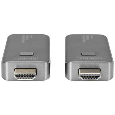 Zwei graue HDMI-Adapter, nebeneinander, zeigen die HDMI-Anschlüsse. Ideal für Verbindungen zwischen Geräten und Bildschirmen.