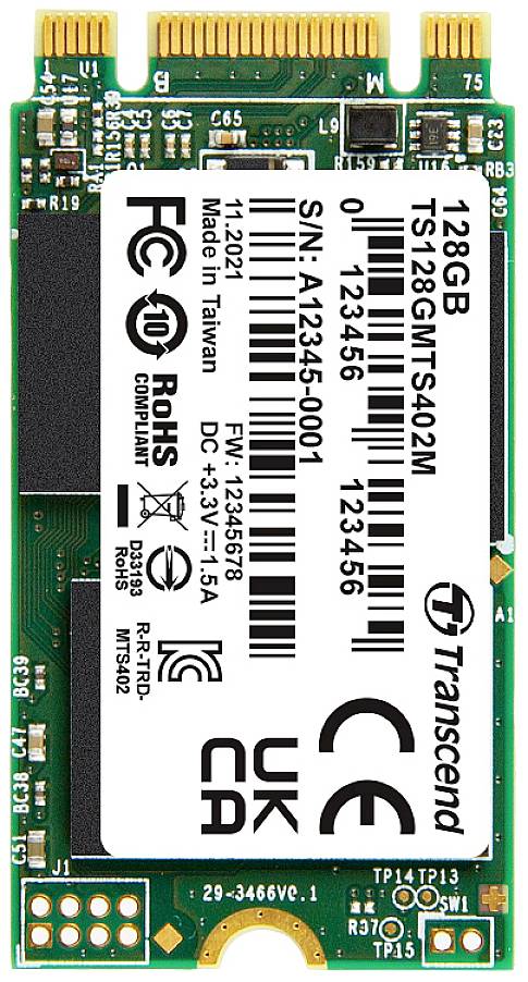MTS402M - SSD - 128 GB - internal - M.2 2242 (double-sided)