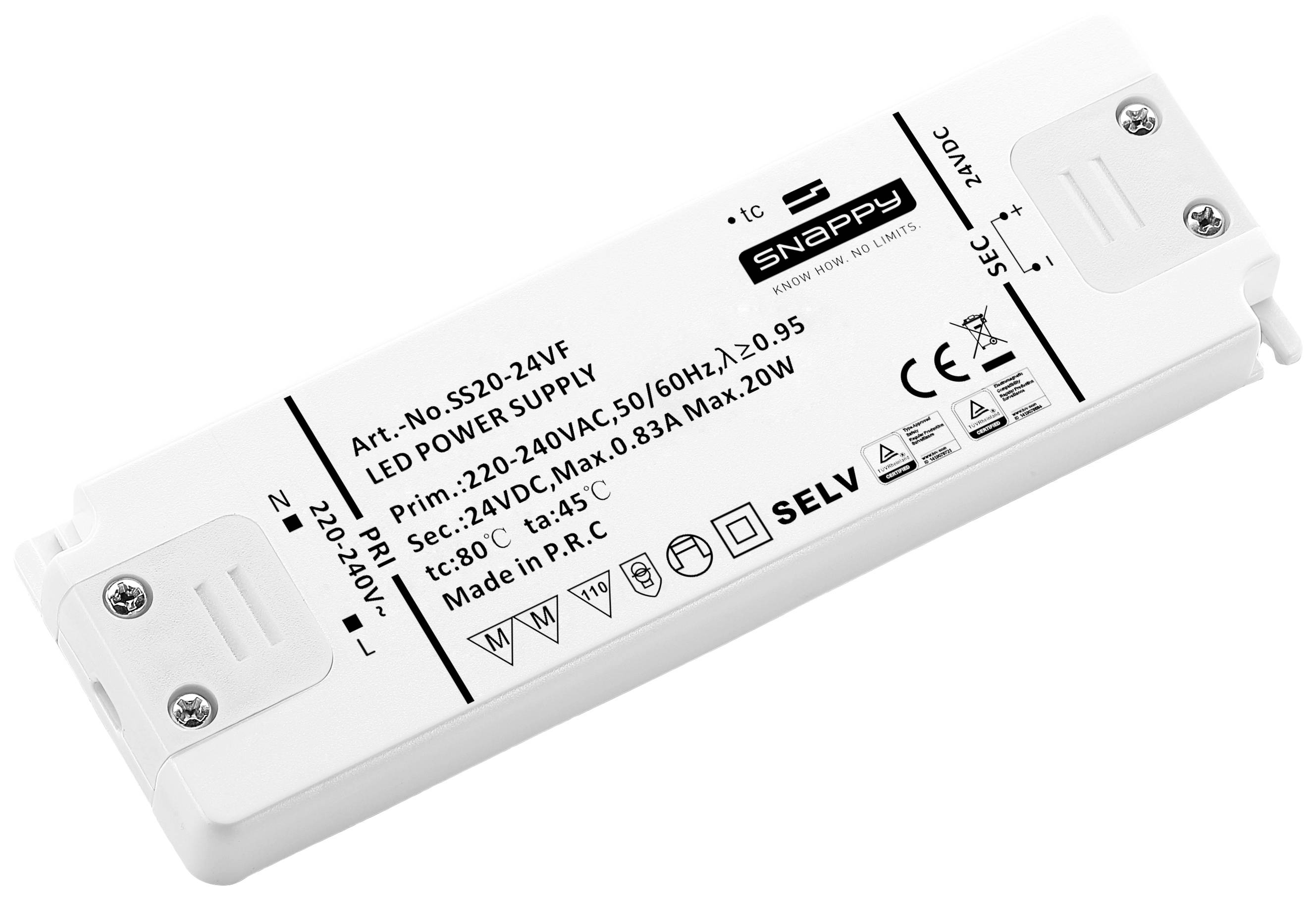 Dehner Elektronik SS 20-24VF LED-Trafo Konstantspannung 20 W 0.83