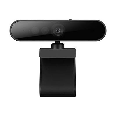 Schwarze Webcam mit integriertem Standfuß.