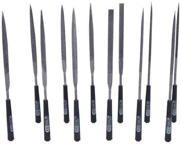 KS Tools 140.3050 Nadelfeilen-Satz mit Kunststoffheft, 12-tlg  Länge 90 mm 1 St.