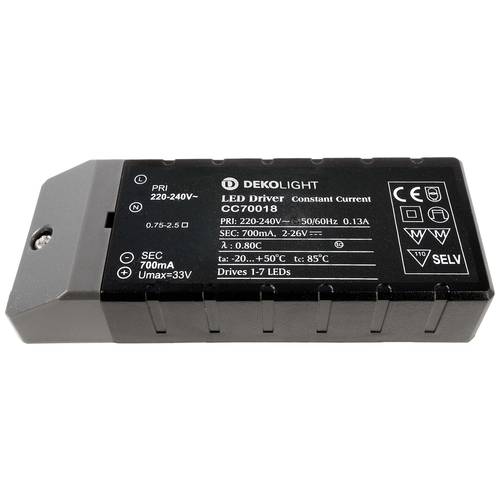 Deko Light BASIC, CC, CC70018/18W LED-Trafo Konstantstrom 18 W 700 mA 2 - 26 V 1 St.