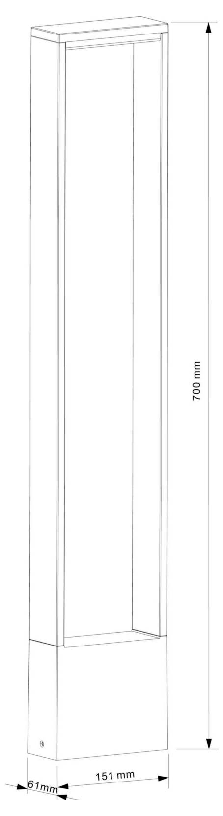 Deko Light 733041 Cata V LED-Außenstandleuchte EEK: F (A - G) LED 4 W Anthrazit-6