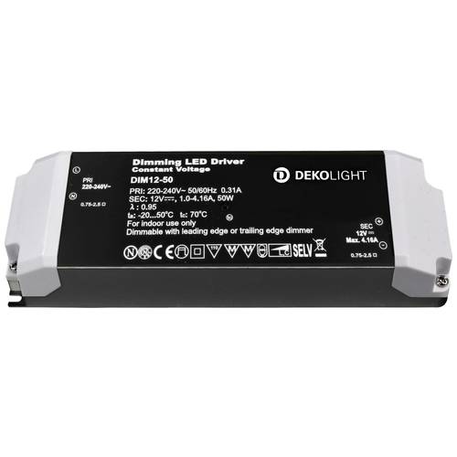 Deko Light BASIC, DIM, CV 12V 12-50W LED-Treiber Konstantspannung 50 W 1000 - 4610 mA 12 V 1 St.