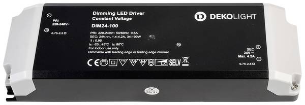 Deko Light BASIC, DIM, CV, 24V 34-100W LED-Treiber  Konstantspannung 100 W 1420 - 4165 mA 24 V dimmbar 1 St.
