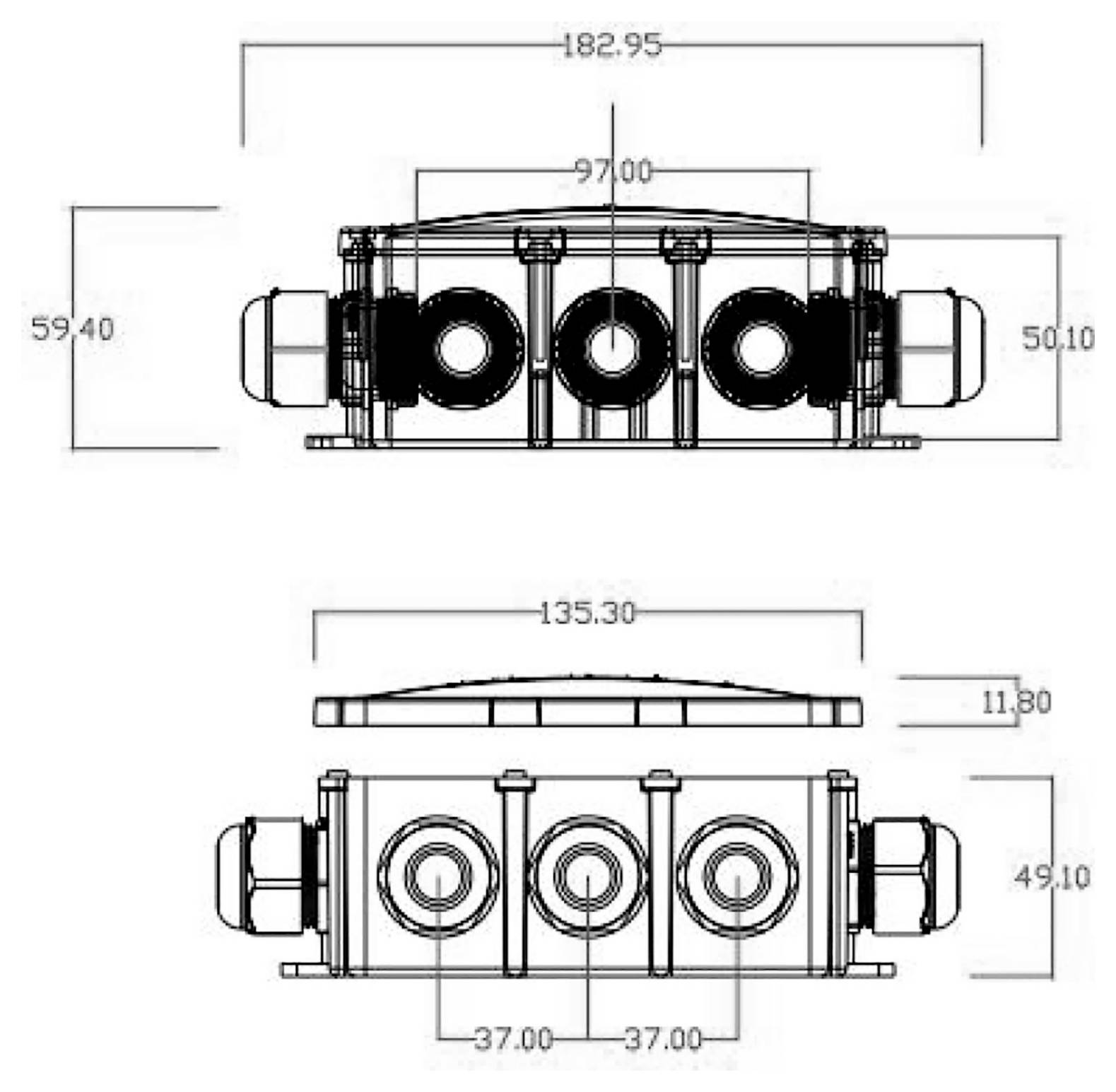Deko Light 930574 10fach-Verteiler 450 V Schwarz-6