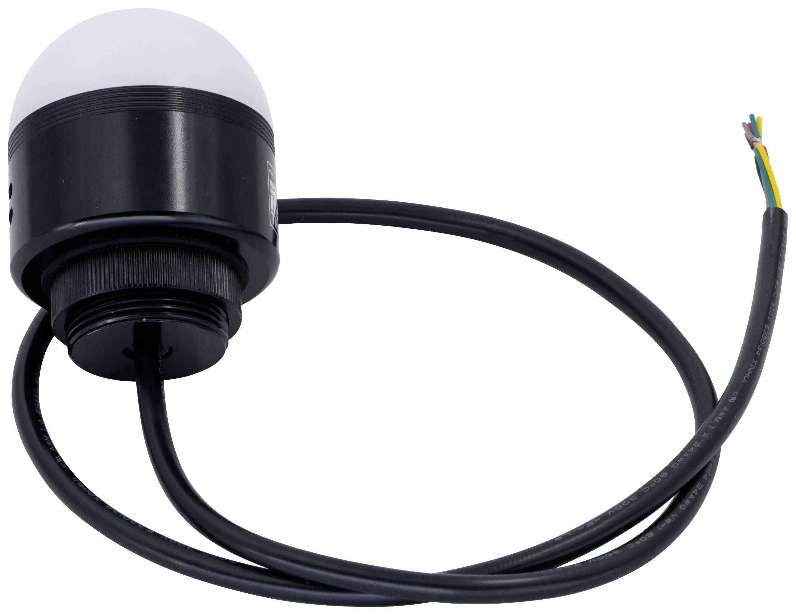 Ein runder Sensor mit Kabeln, geeignet für Montagesysteme.