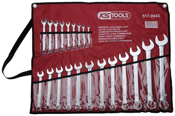 KS Tools 517.0043  Ring-Maulschlüssel-Satz 21teilig Schlüsselweite (Metrisch) 32 mm