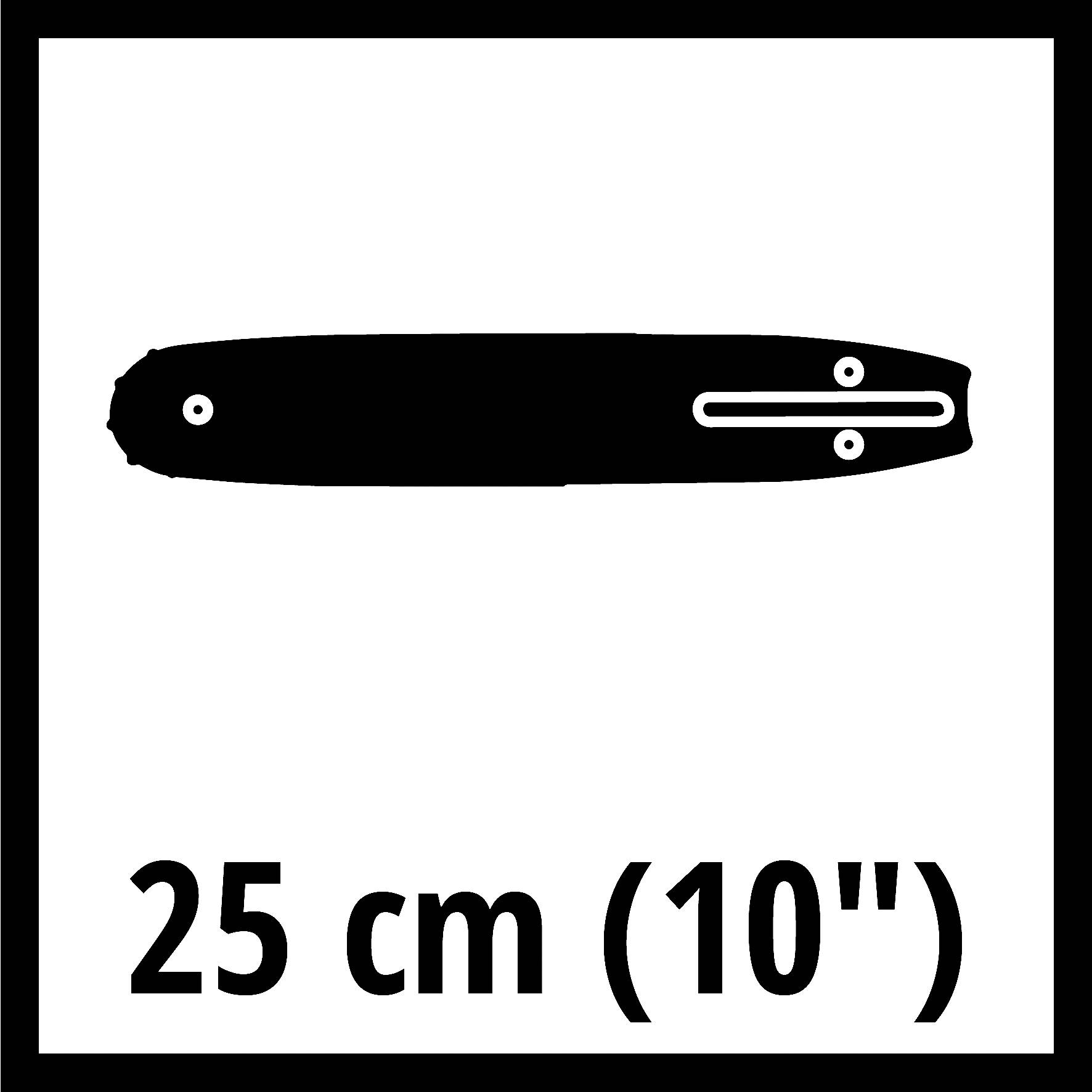Silhouette eines Messer mit einer Länge von 25 cm (10 Zoll).