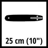 Silhouette eines Messer mit einer Länge von 25 cm (10 Zoll).