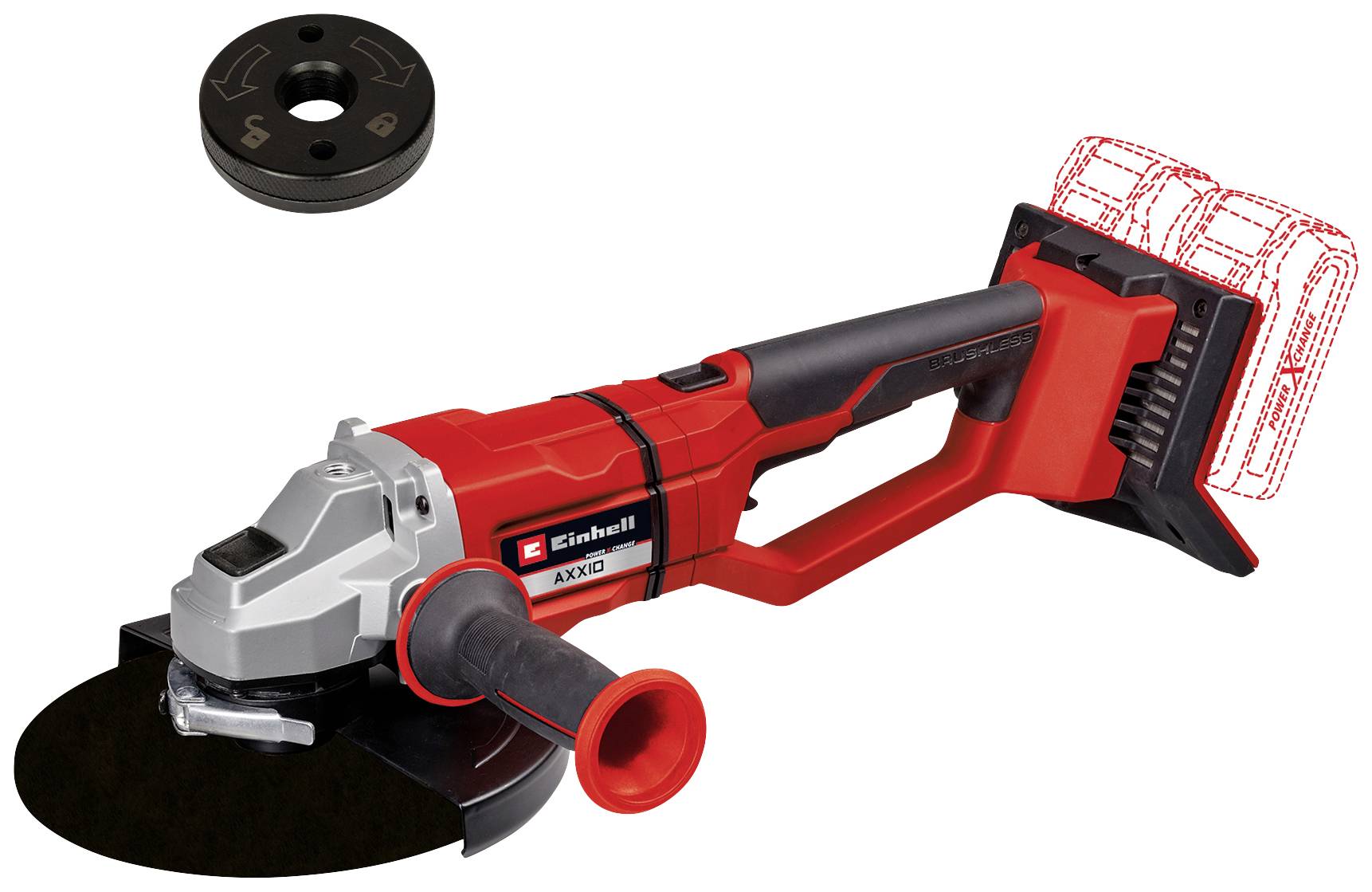 Einhell Professional AXXIO 36/230 Q 4431160 Vinkelslip batteridriven 70 mm exkl. batteri/laddare, Utan laddare, inkl. snabbspännmutter 36 V