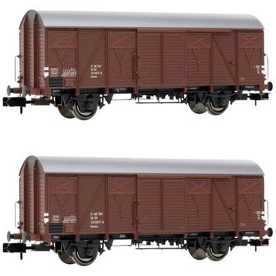 Arnold HN6521 N 2er-Set gedeckte Güterwagen Gs der DR 