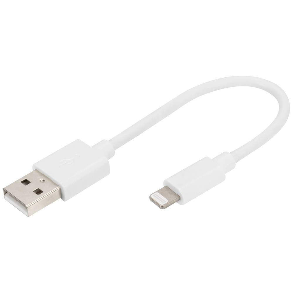 Digitus Mobiele telefoon, Apple iPad/iPhone/iPod, Computer, Laptop Laadkabel [1x USB-A - 1x Lightning] 0.1 m USB-A, Apple Lightning