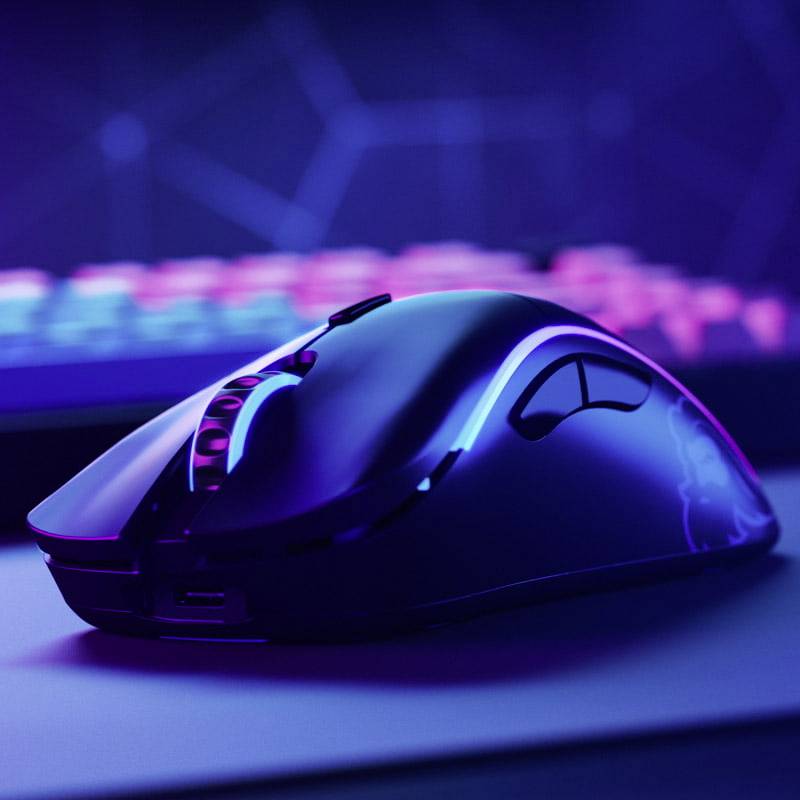 Model D wireless gaming mouse - black, matt-5