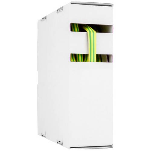 Hongshang 2181642108 Schrumpfschlauch ohne Kleber Gelb-Grün 6.40 mm 3.20 mm Schrumpfrate:2:1 10 m