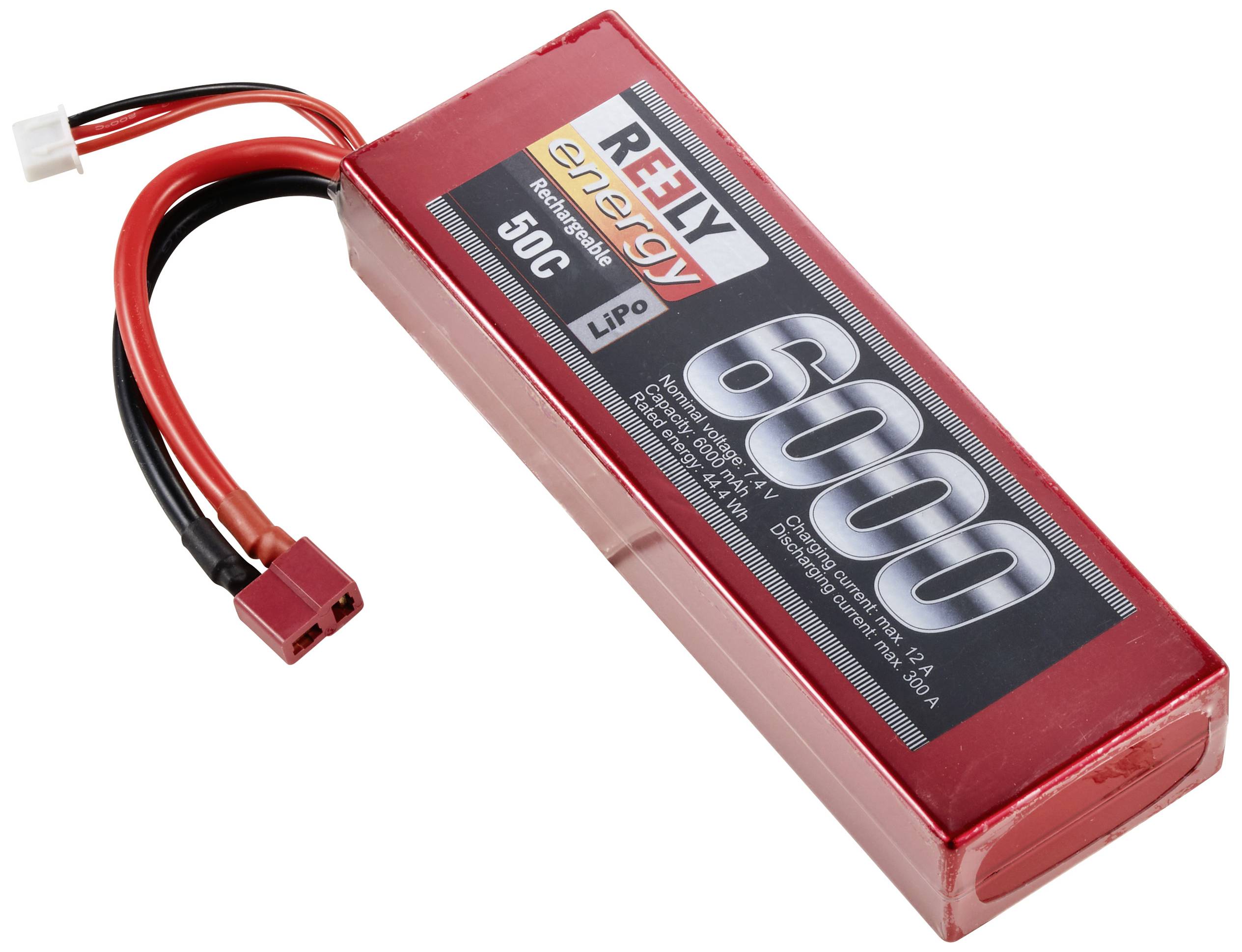 Reely Modellbau-Akkupack (LiPo) 7.4 V 6000 mAh Zellen-Zahl: 2 50 C Hardcase T-Stecksystem