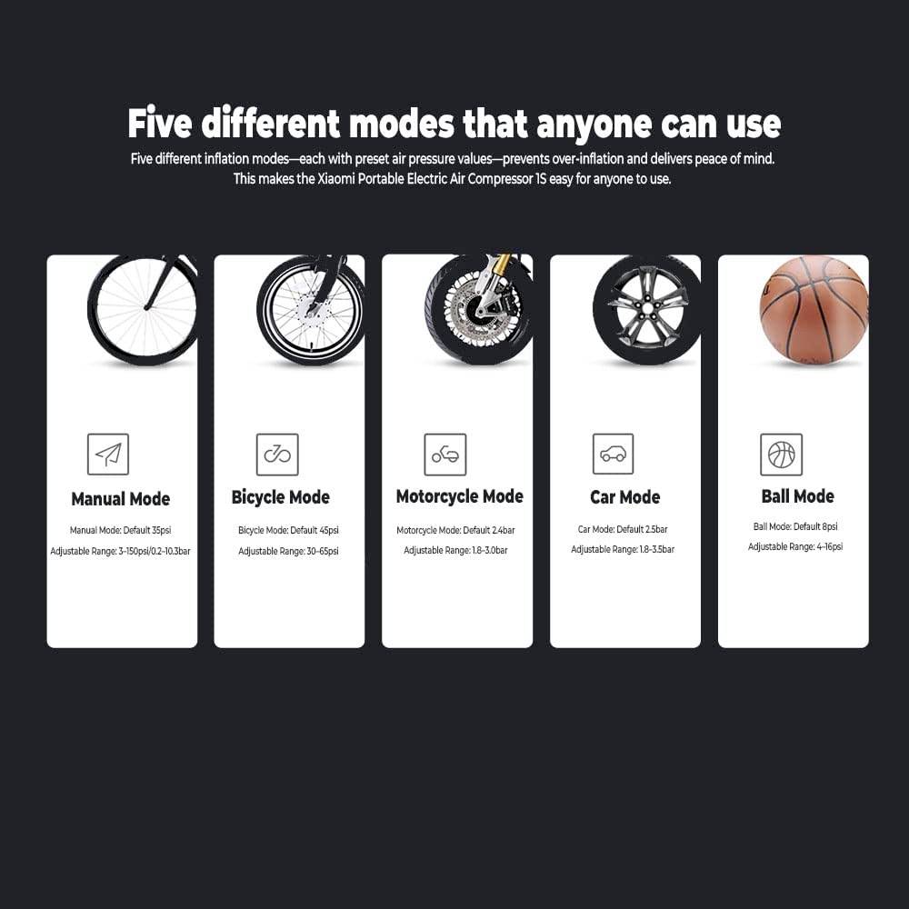 Xiaomi Port. Electric Air Compr. 1S (schwarz)-4