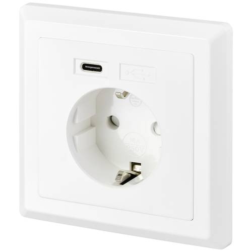 Thumbnail - Sygonix SY-5238674 Unterputz-Steckdose Power Delivery, erhöhter Berührungsschutz, mit USB-C® Weiß
