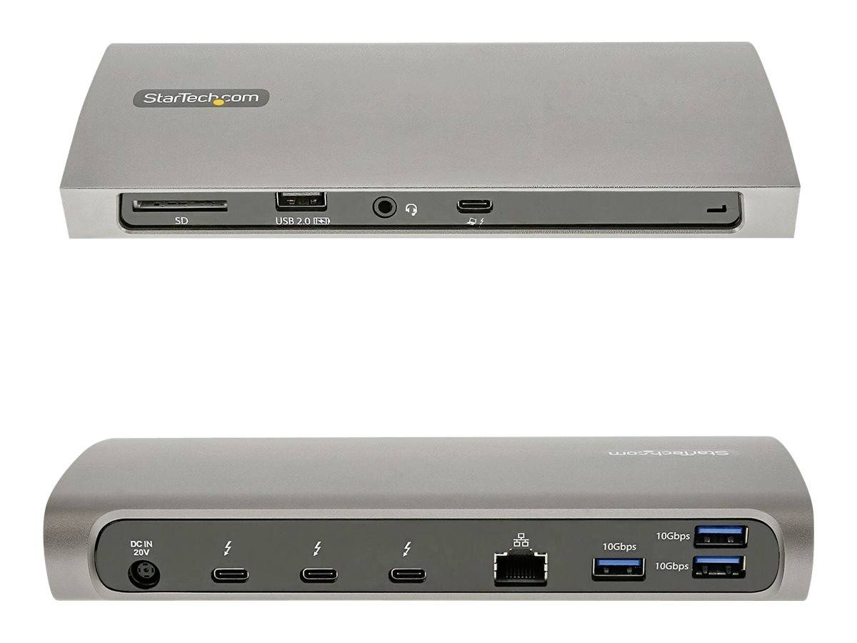 Ein Docking-Station mit mehreren Anschlüssen: SD-Kartenleser, USB 2.0, Thunderbolt, Ethernet und USB 3.0.