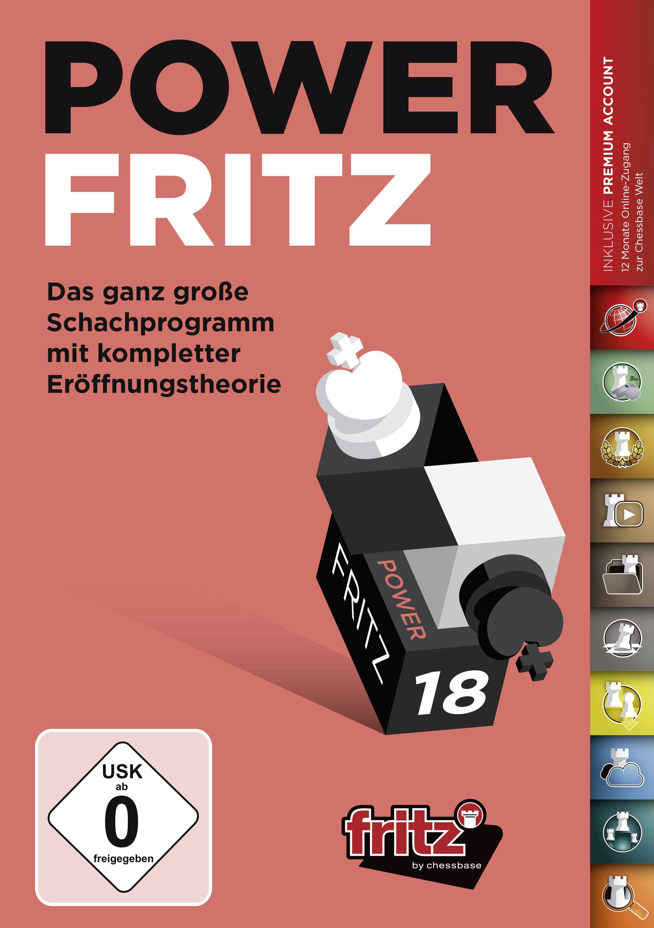 CHESSBASE Power Fritz 18 - Das ganz große Schachprogramm mit kompl. Eröffnungstheorie PC USK: 0