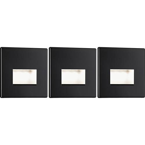 Paulmann 4064161230580 Edge Quadro eckig LED-Wandeinbauleuchte 3er Set LED Schwarz