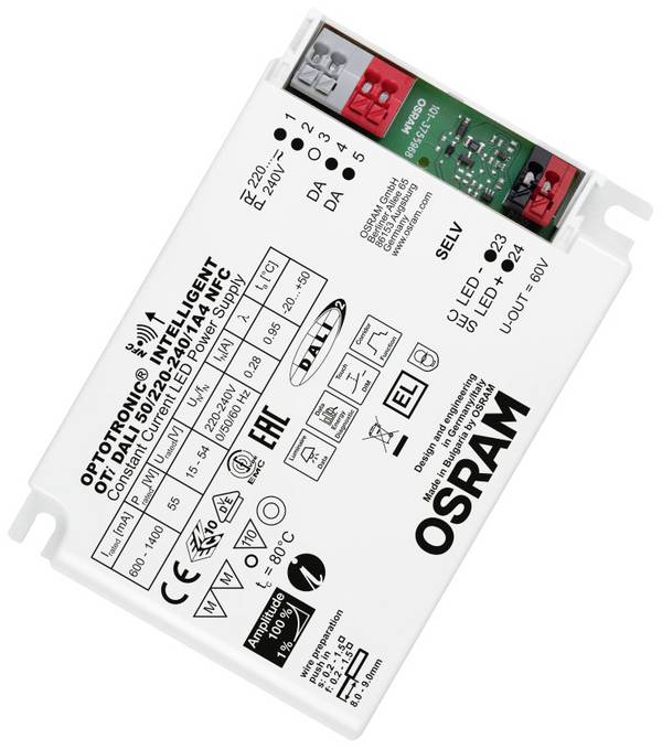 OSRAM HOMELIGHTING OPTOTRONIC DALI NFC LED-Treiber  Konstantstrom 55 W  15 - 54 V dimmbar, Dali 1 St.