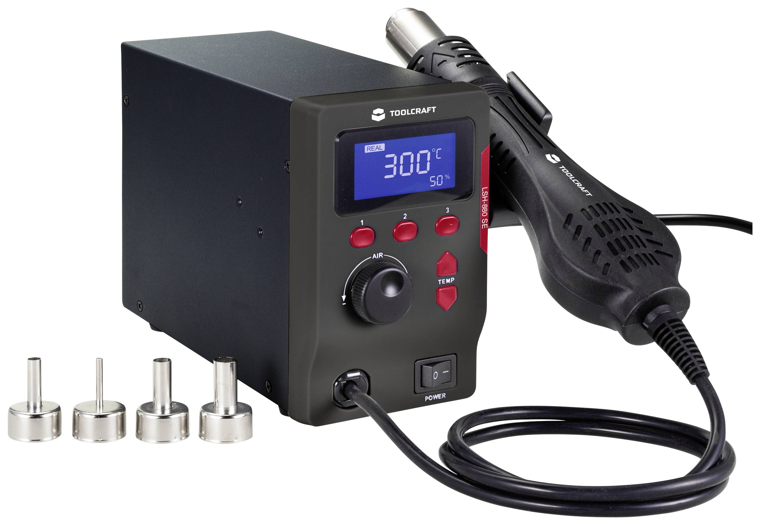 TOOLCRAFT LSH-880 SE Heißluftstation digital 800 W 100 - 500 °C inkl. Lötspitze-6