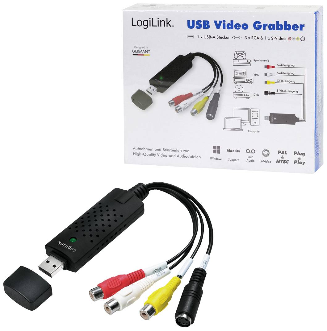 LogiLink USB 2.0-A/V-Grabber, USB-A/M zu 3xCinch + miniDIN5/F, Windows 11-3