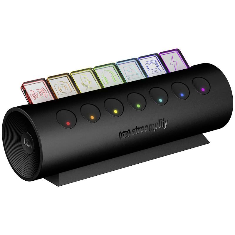 Streamplify SPUH-HC71217.11 USB-Hub 7 Port USB-A USB 3.0 5 GBit/s Schwarz Streamplify HUB CTRL 7, 7x USB 3.0 Typ A, RGB,