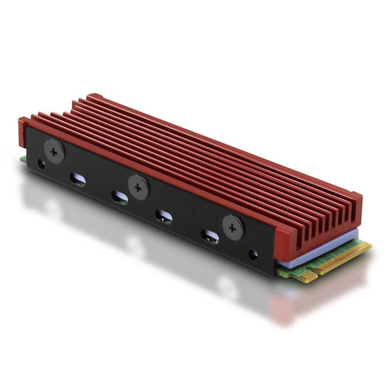 CLR-M2 Alu-Passivkühler für alle M.2-SSD-Festplatten Gr. 2280, Höhe 12 mm., Kühl-1