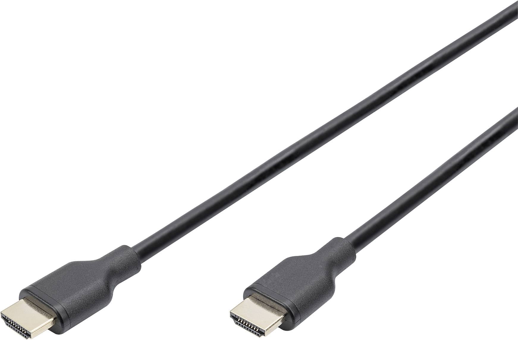 Digitus HDMI Anschlusskabel HDMI-A Stecker 1.00 m Schwarz DB-330124-010-S 8K UHD, vergoldete Steckkontakte HDMI-Kabel
