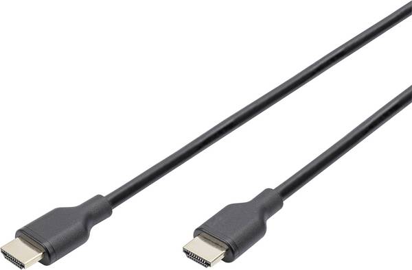 Digitus HDMI Anschlusskabel HDMI-A Stecker 1.00 m Schwarz DB-330124-010-S 8K UHD, vergoldete Steckkontakte HDMI-Kabel
