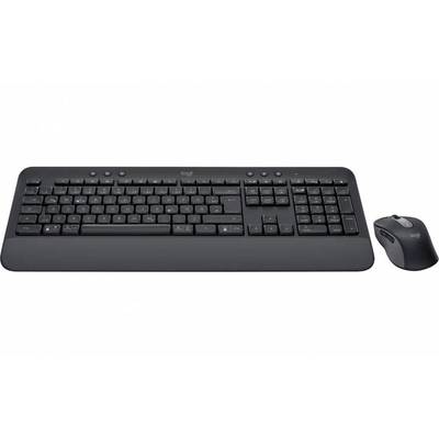 Logitech MK650 Combo for Business Kabellos Tastatur, Maus-Set  Schweiz, QWERTZ Schwarz