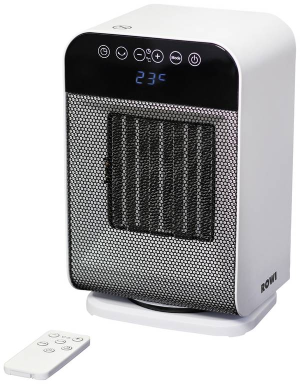 ROWI 1 03 03 0353 Keramik-Heizlüfter HKH 2000/2/1 ODT Premium 60 m³ Weiß, Schwarz