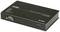 Externer USB DisplayPort Extender, schwarz, mit ATEN-Logo und Anschlussmöglichkeiten für RJ-45 und RS-232.