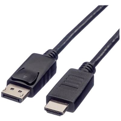 Roline green DisplayPort / HDMI Anschlusskabel DisplayPort Stecker, HDMI-A Stecker 1 m Schwarz 11.44.5780 Geschirmt, TPE