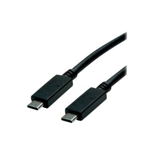 Thumbnail - ROLINE GREEN USB 3.2 Gen 2 Kabel, C-C, ST/ST, 10Gbit/s, Emark, 100W, schwarz, 0,5 m