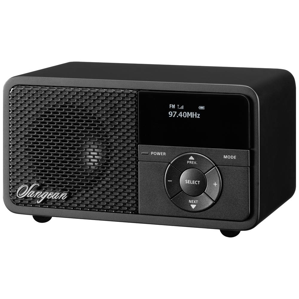Sangean DDR-7X Radio DAB+, VHF (FM) AUX, Bluetooth Toetsvergrendeling, Oplaadbaar Zwart