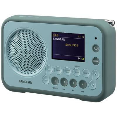 Sangean DPR-76BT Taschenradio DAB+, UKW AUX, Bluetooth®, DAB+, UKW  Tastensperre Hellblau