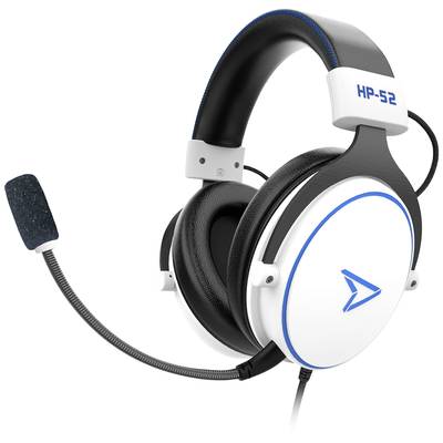 Pixminds HP-52 Gaming Over Ear Headset kabelgebunden Stereo Weiß  Lautstärkeregelung