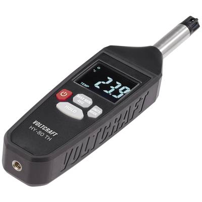 Handliches Temperaturmessgerät von Voltcraft mit Digitalanzeige zeigt 23,9 Grad Celsius. Enthält Tasten für Hold-Funktion, Min/Max und Auto Power Off.