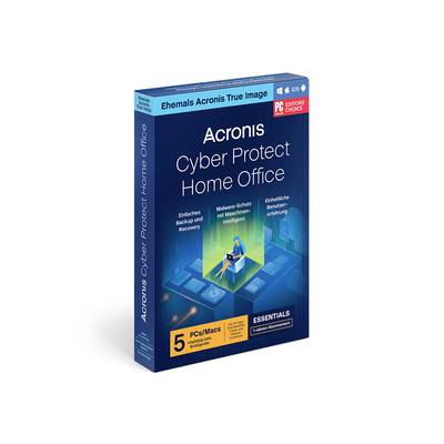 Acronis Cyber Protect Home Office Essentials DE Jahreslizenz, 5 Lizenzen Windows, Mac, iOS, Android Sicherheits-Software